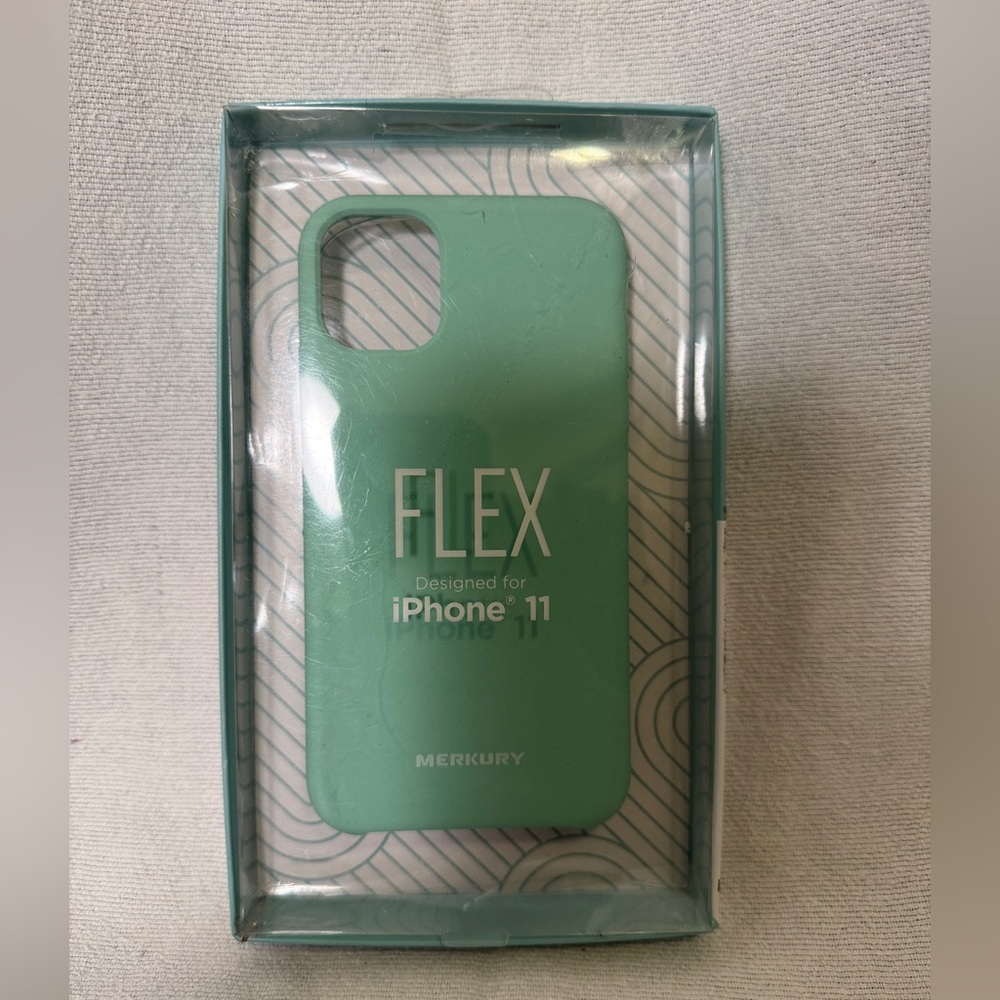 New: iPhone 11 phone case, Mercury Flex, Light Green Aqua (#37)